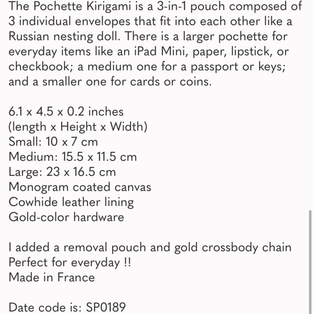 BUNDLE 3 in 1 Louis Vuitton envelope crossbody - Picture 12 of 12